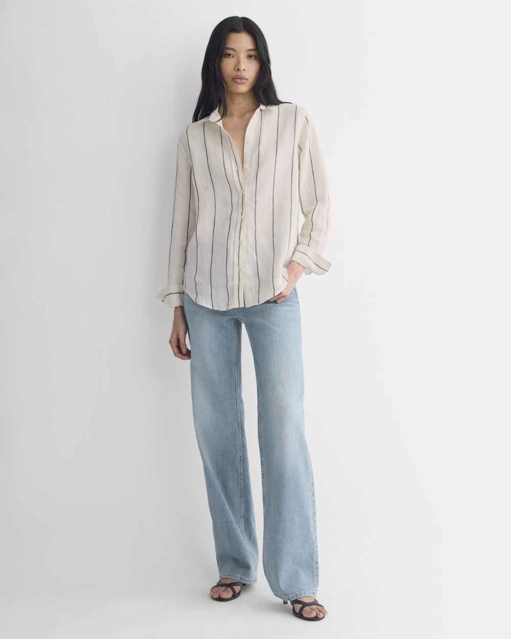 The Must-Have Shirt in Linen | Gardenia/Meteorite