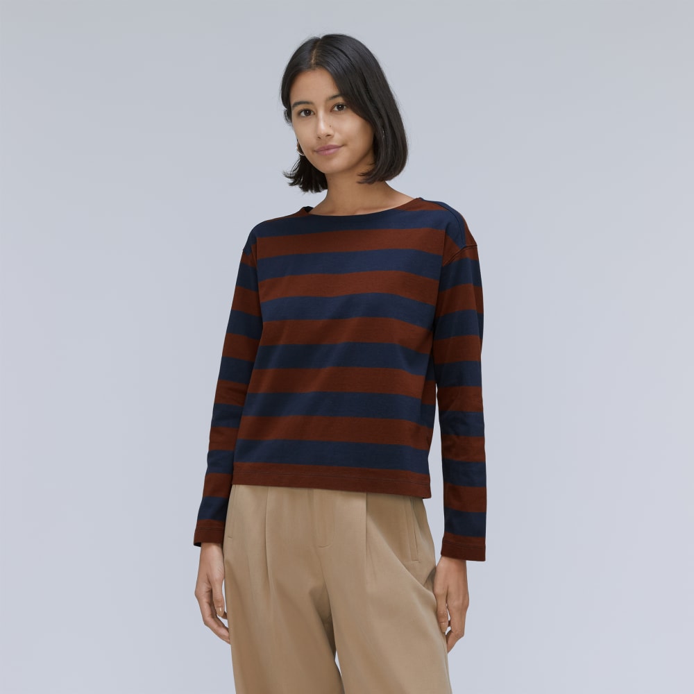 The Mariner Tee | Carob / Navy