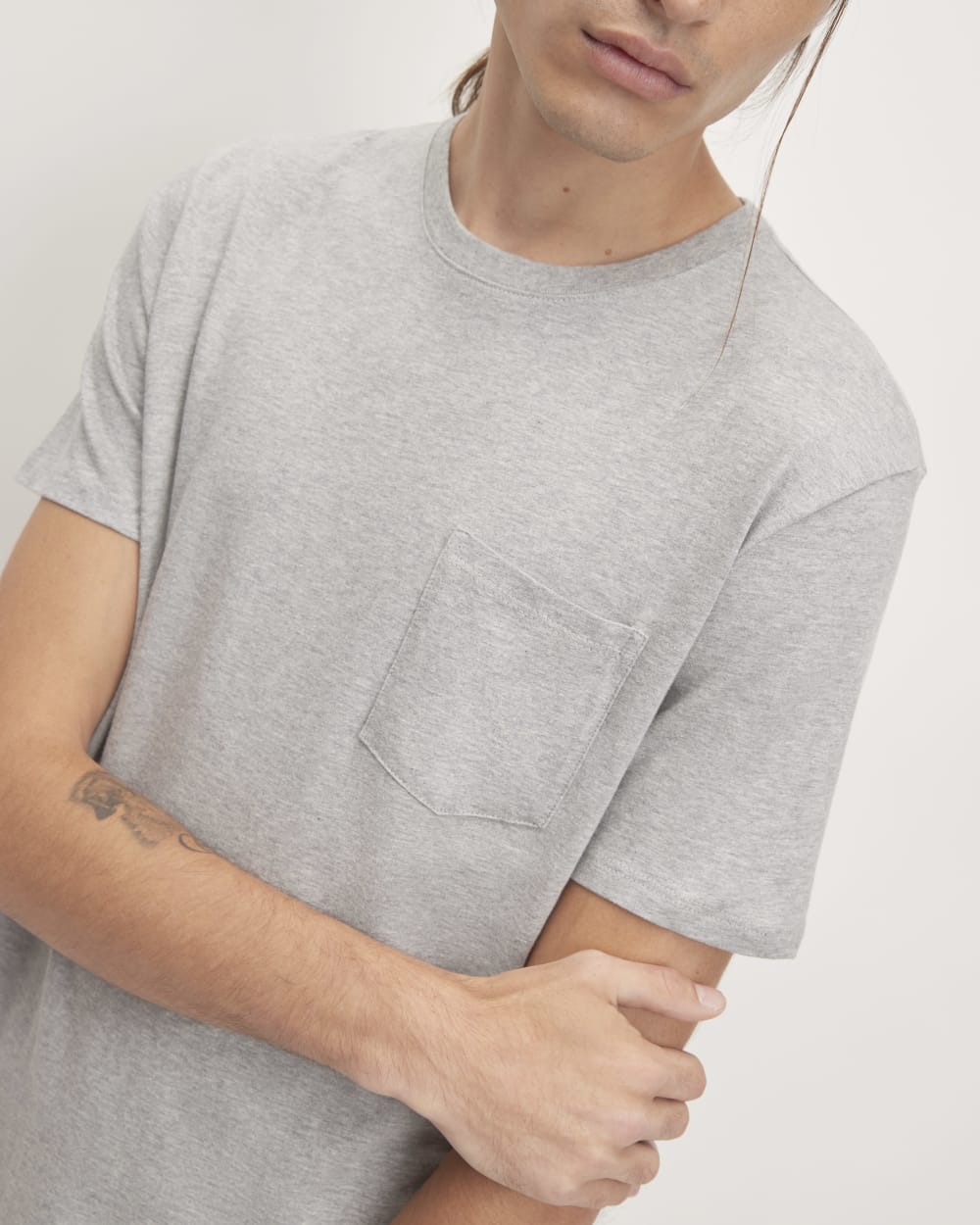 The Organic Cotton Pocket Tee | Heathered Grey