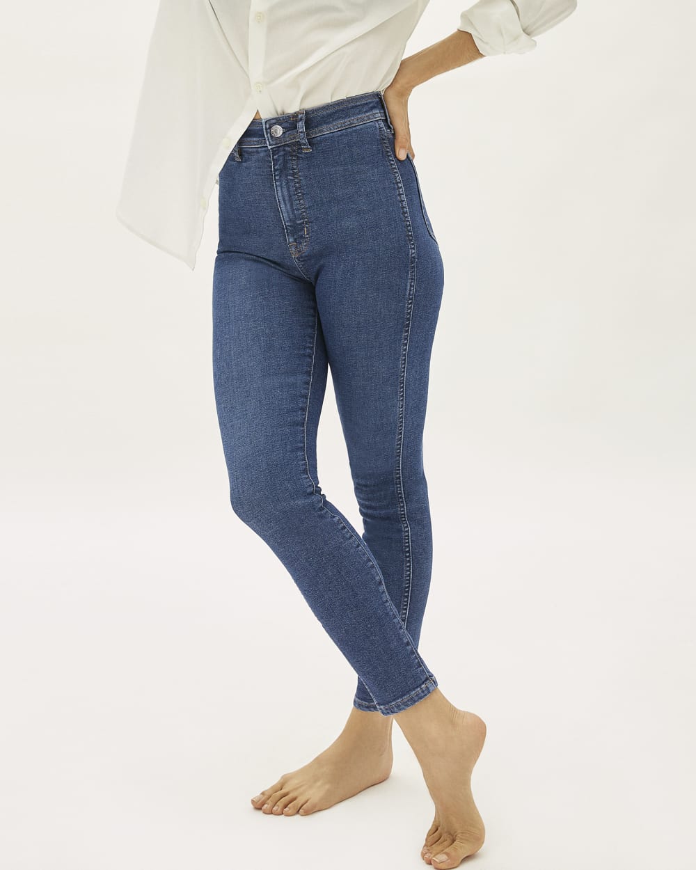 The Way-High® Clean Front Skinny Jean | Vintage Blue | 28.5” Inseam