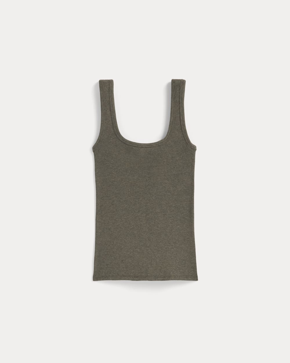 The Luxe Rib聽Square-Neck Tank | Heathered Fatigue