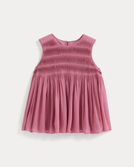 Twisted Pleat Tank in Silk Georgette | Heather Rose