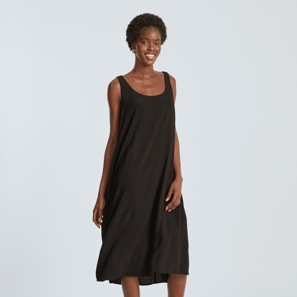 The Naia鈩?Ripple Tank Dress | Black