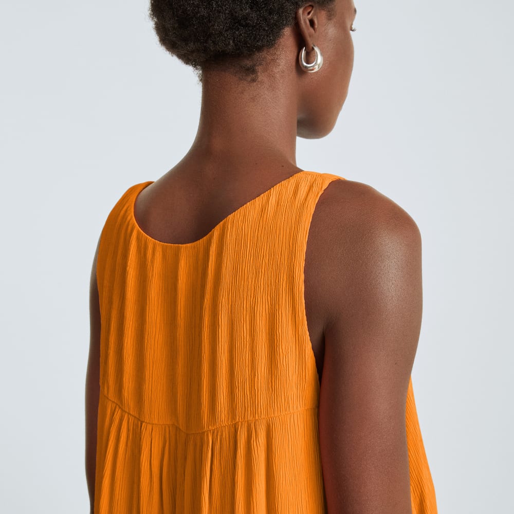 The Naia鈩?Ripple Tank Dress | Turmeric