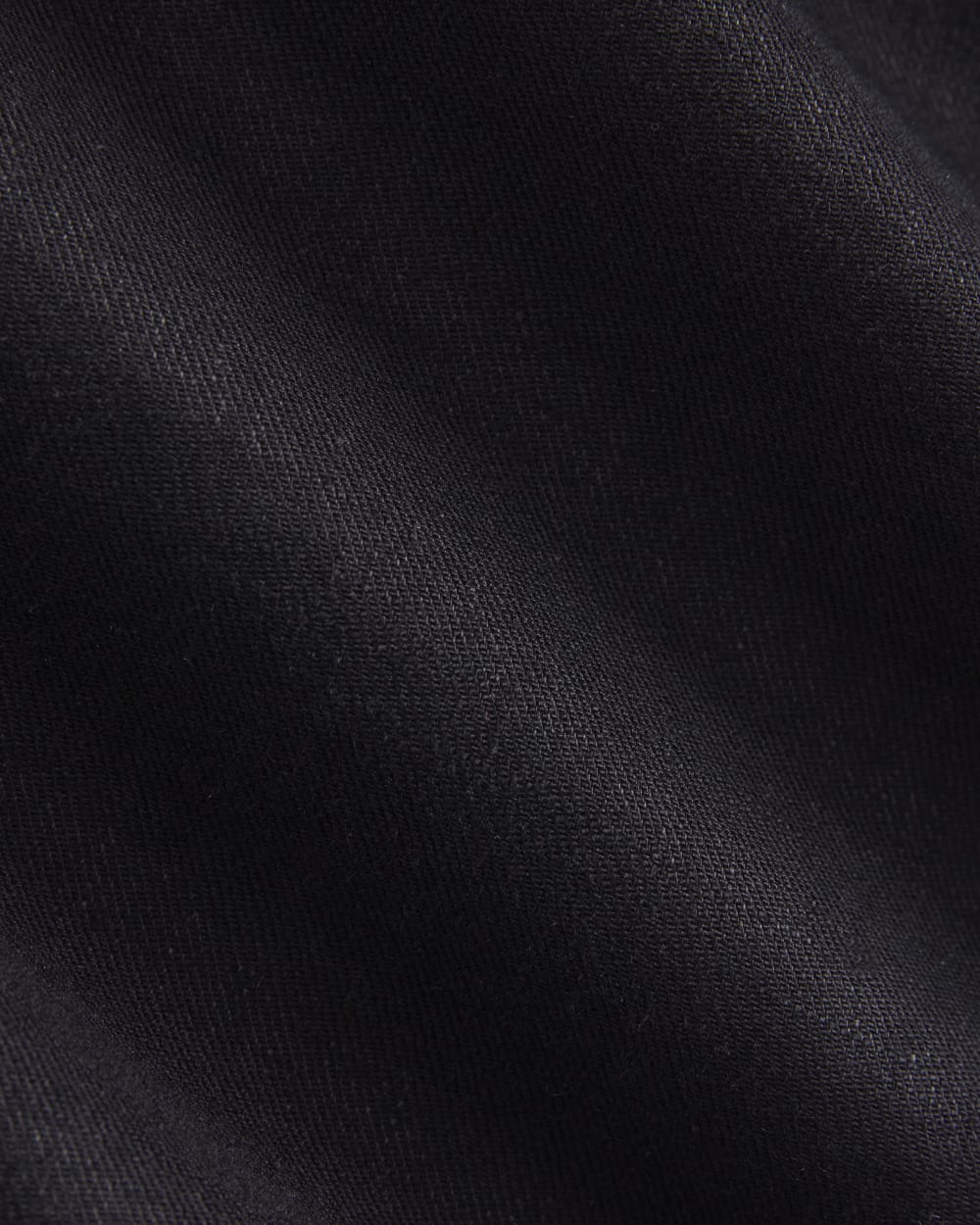 Wide-Leg Belted Pant in Stretch Linen | Black | Regular