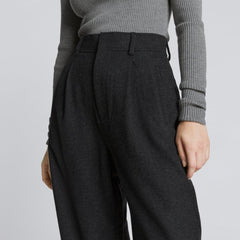 The ReWool庐 Way-High Drape Pant | Heathered Charcoal
