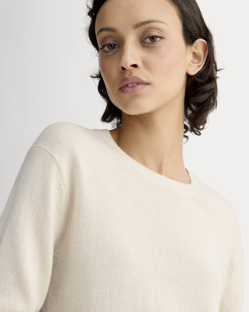 The Classic Crew in Cashmere | Bone