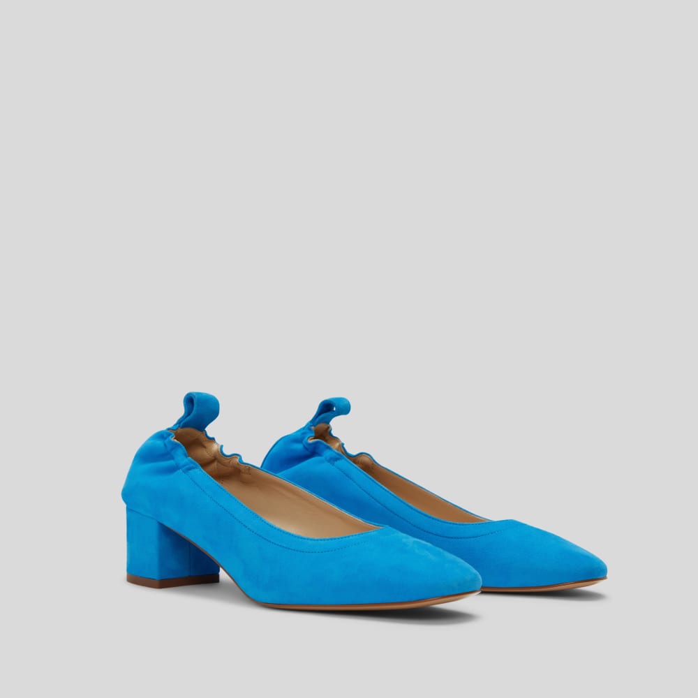 The Day Heel in Narrow Fit | Brilliant Blue Suede