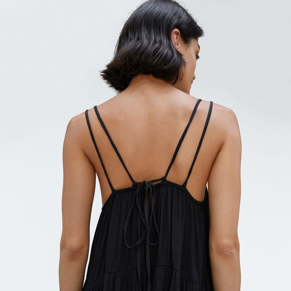 The Naia鈩?Ripple Tiered Maxi Dress | Black