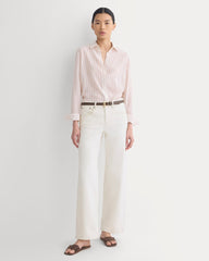 The Must-Have Shirt in Washable Silk | Bone / Rose