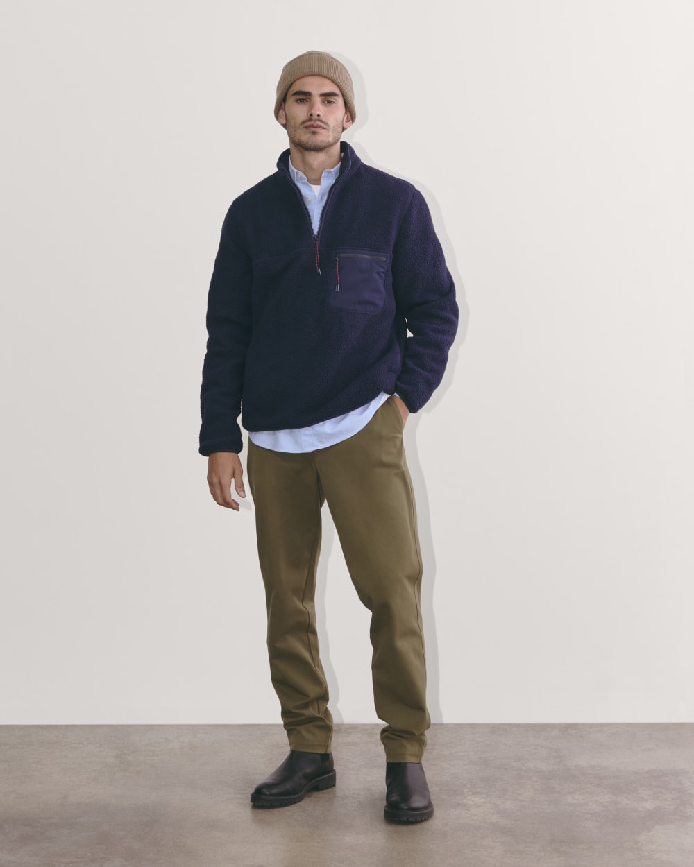 The Teddy Quarter-Zip Fleece | Navy