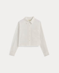 The Way-Short Shirt in Silky Cotton | White