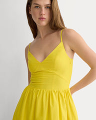 Midi Dress in Cotton Silk Voile | Passion Fruit