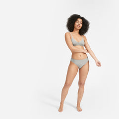 The Cotton High-Rise Bikini | Heathered Grey