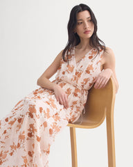 Maxi Dress in Silk Georgette | Soft Floral