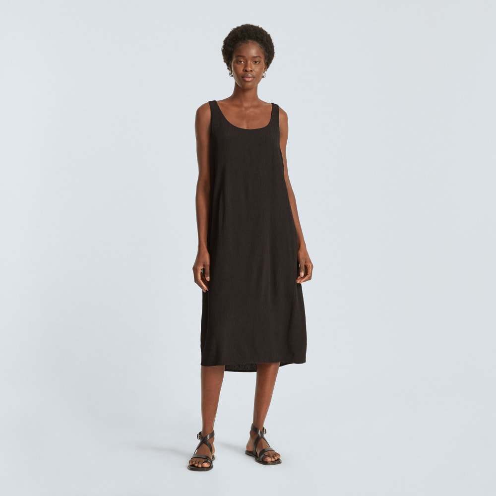 The Naia鈩?Ripple Tank Dress | Black