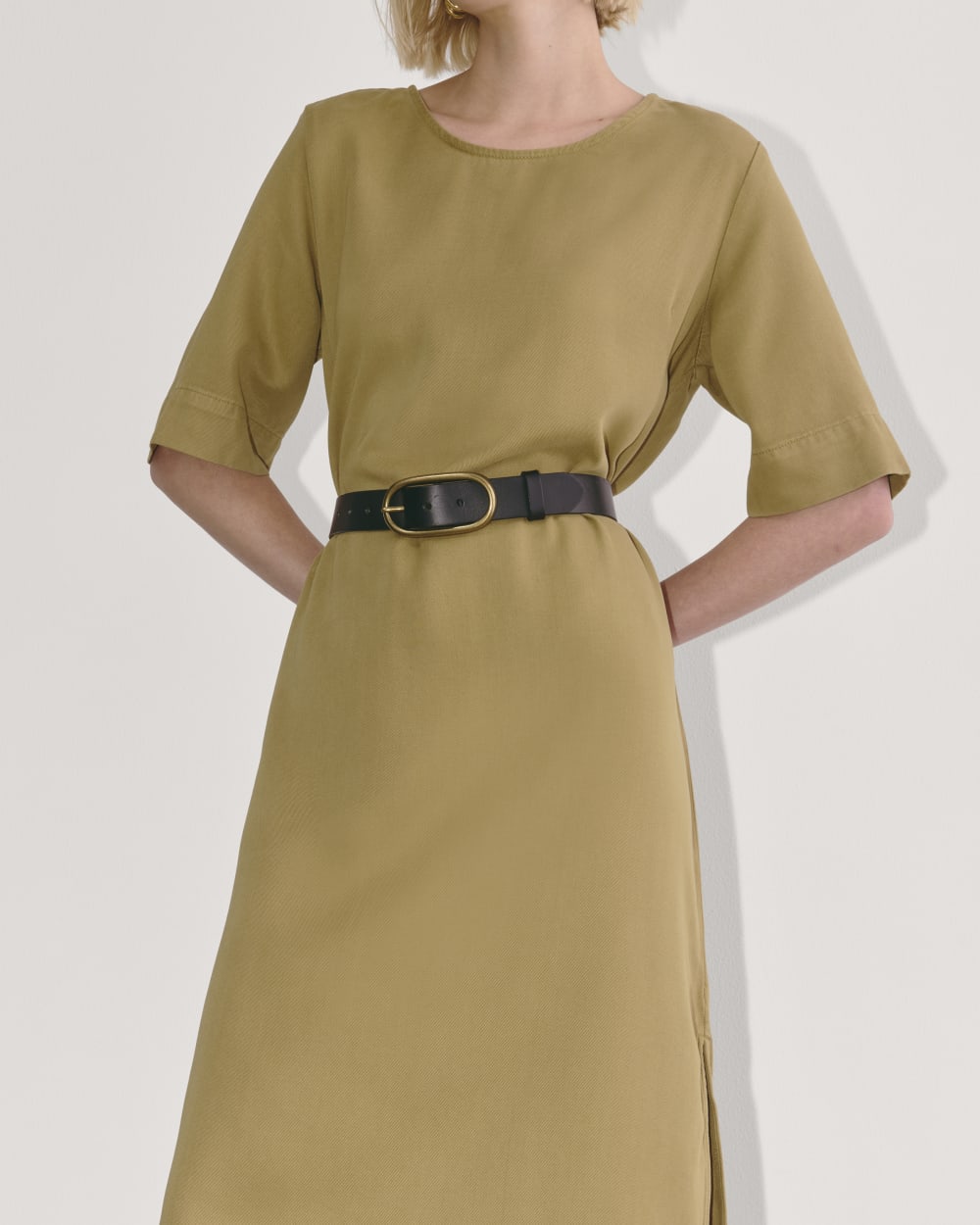 The Relaxed T-Shirt Dress in Buttersoft | Fennel Seed