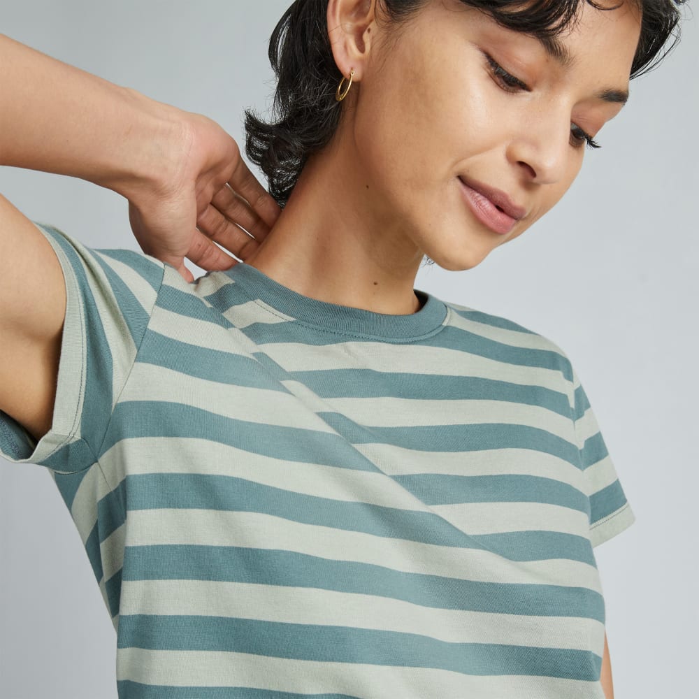 The Box-Cut Tee in Essential Cotton | Green Balsam / Seagrass | No Pocket
