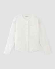 The Popover Shirt in Linen | White