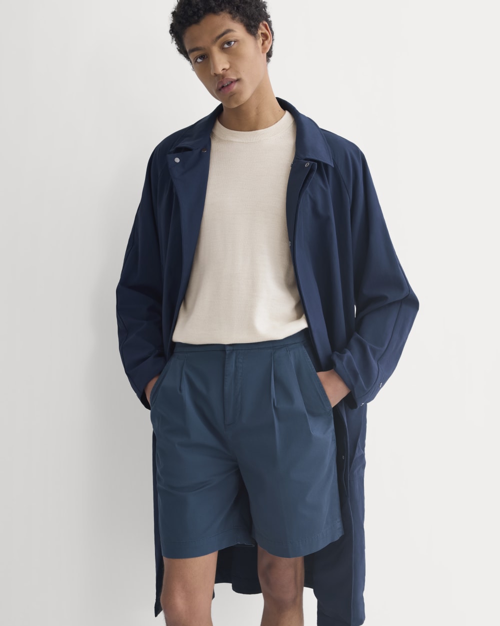 Pleated Easy Short | Midnight Navy