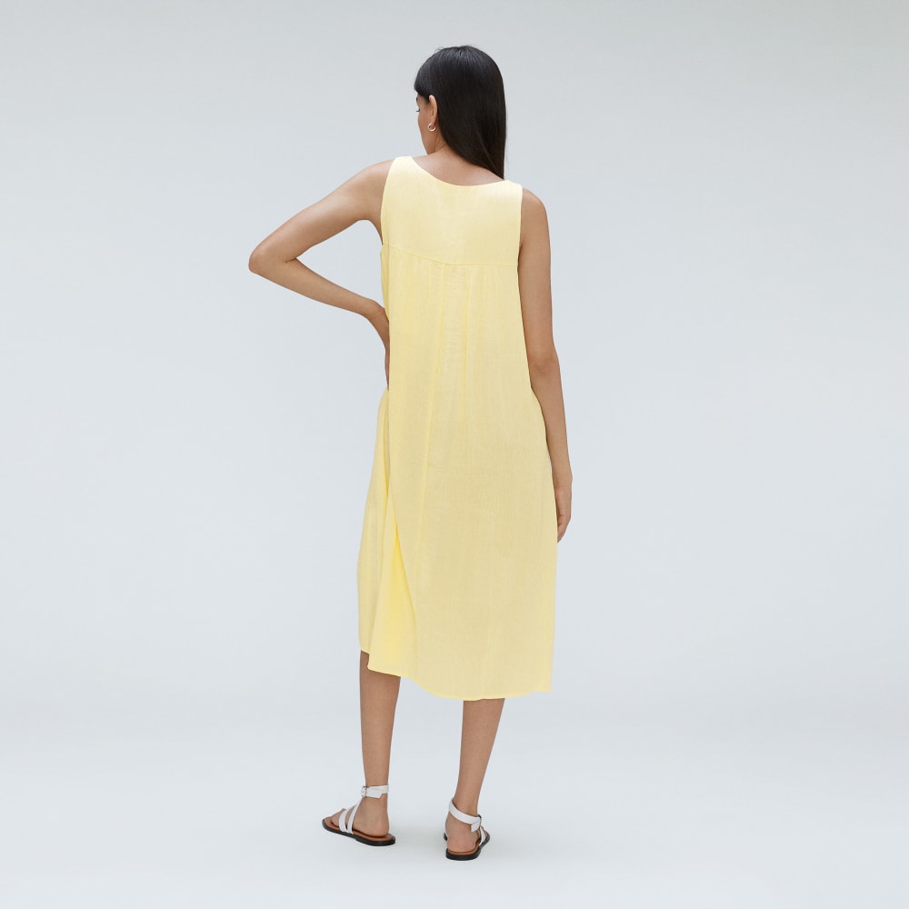 The Naia鈩?Ripple Tank Dress | Pastel Yellow