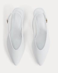 Pointed-Toe Slingback Heel | Snow
