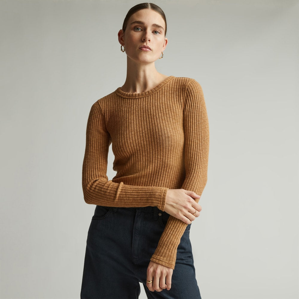 The Cozy Rib Long-Sleeve Tee | Cappuccino