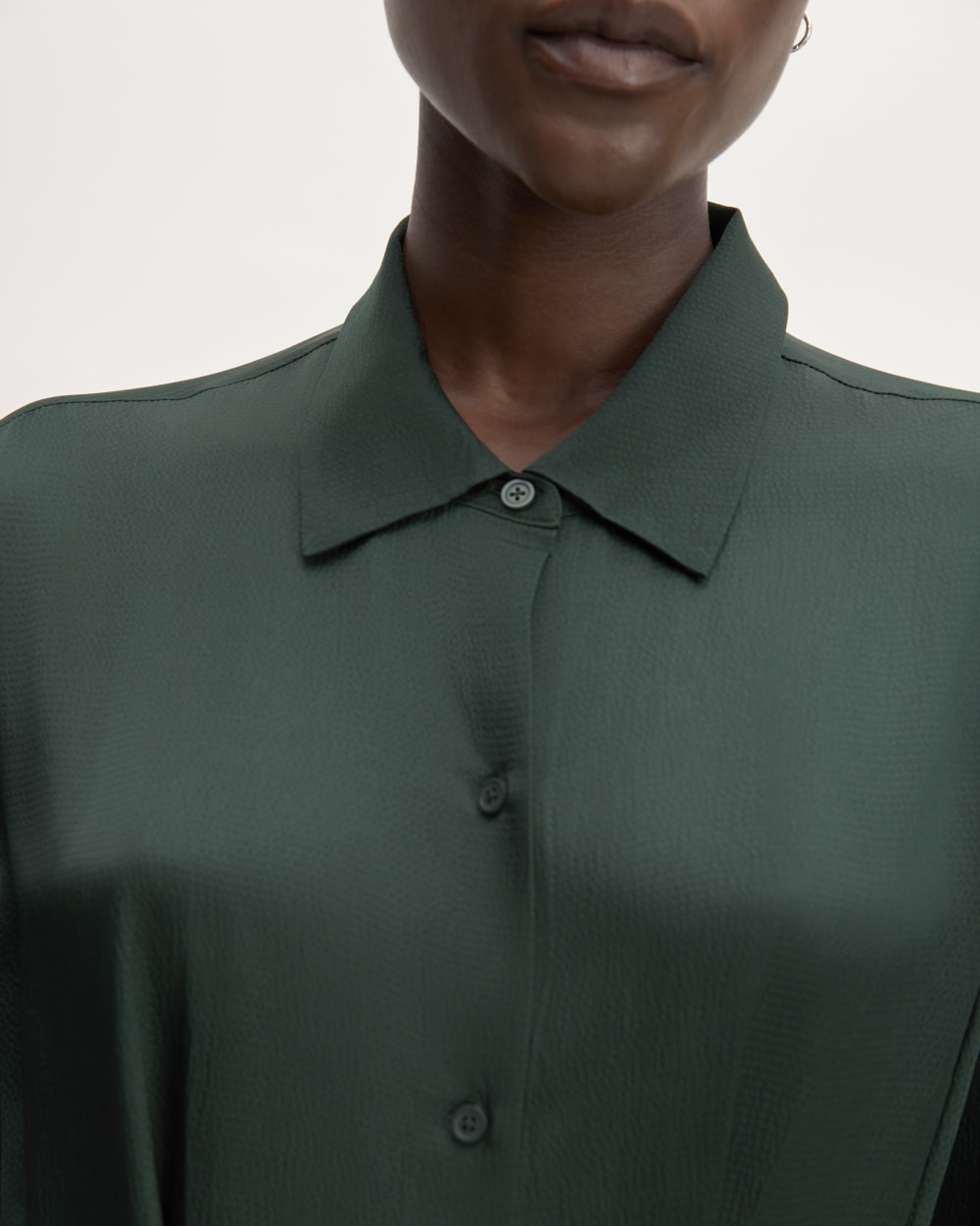 The Hammered Satin Shirt Dress | Scarab