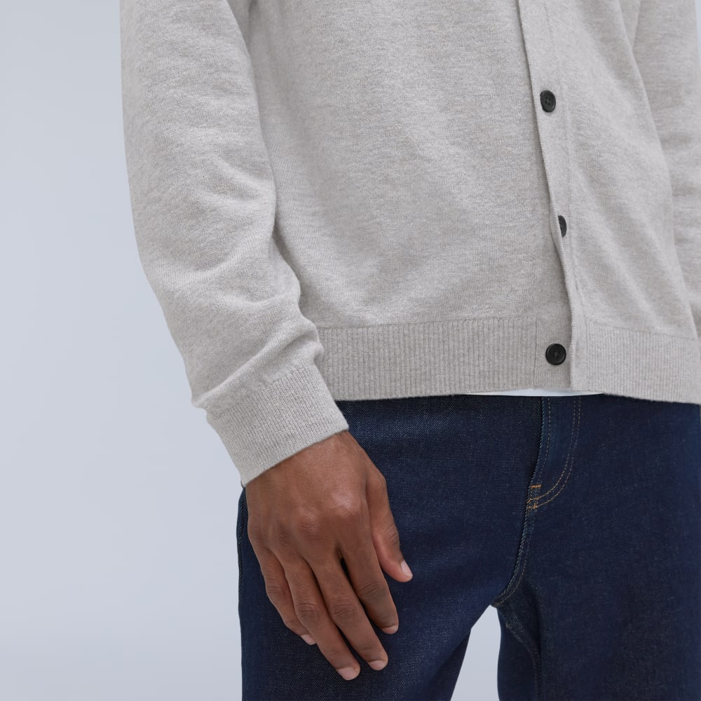 The Merino-Blend Sweater Polo | Heathered Grey