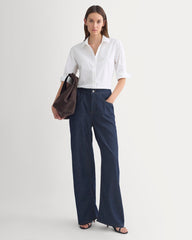 Cuff Detail Shirt in Lightweight Cotton | White