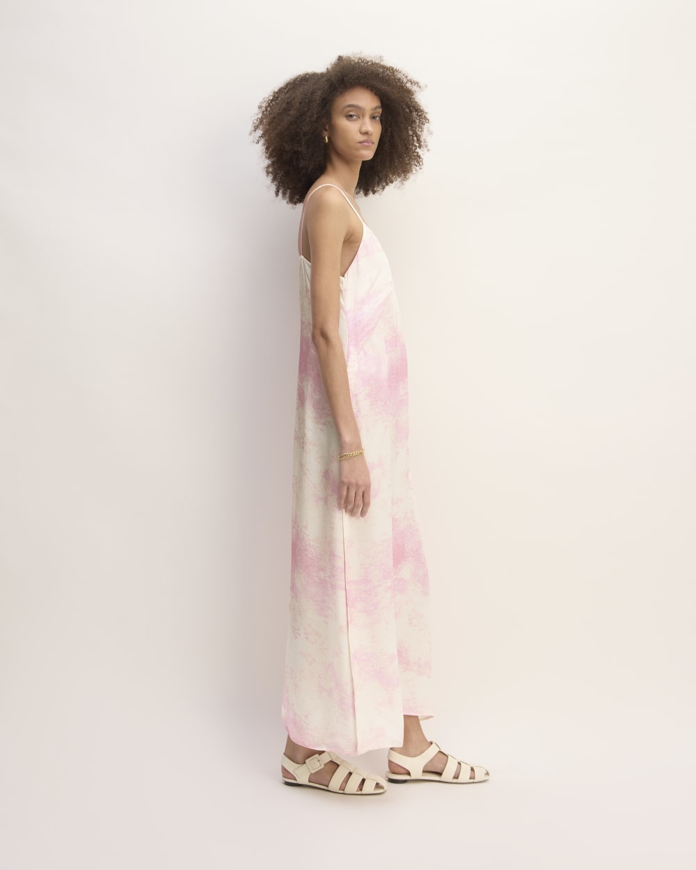 The ESENSMOD x Marques' Almeida Satin Tie-Dye Dress | Pink Tie-Dye