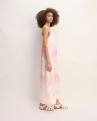 The ESENSMOD x Marques' Almeida Satin Tie-Dye Dress | Pink Tie-Dye