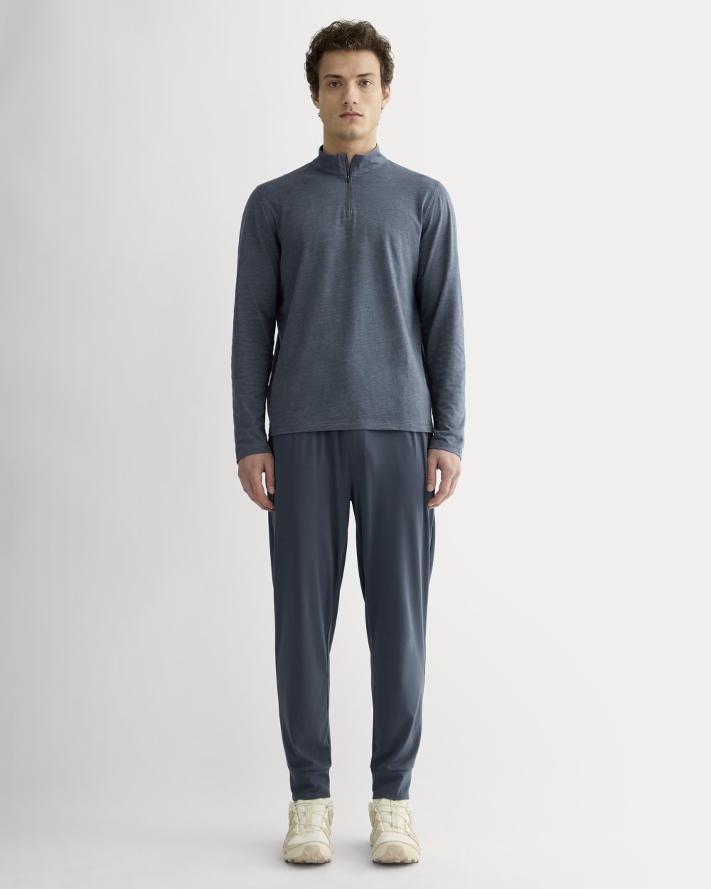 The Rec Quarter-Zip | Heathered Navy