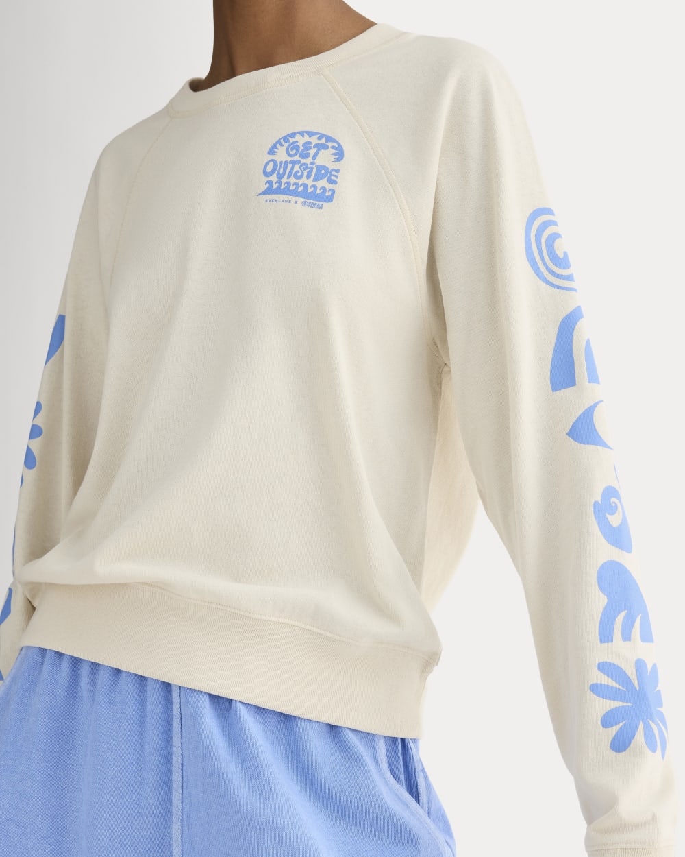 The ESENSMOD x Parks Project Off-Duty Long-Sleeve Tee | Natural / Granada Sky Blue