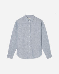 The Must-Have Shirt in Linen | Blue Pinstripe