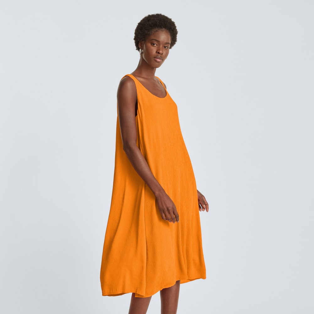 The Naia鈩?Ripple Tank Dress | Turmeric