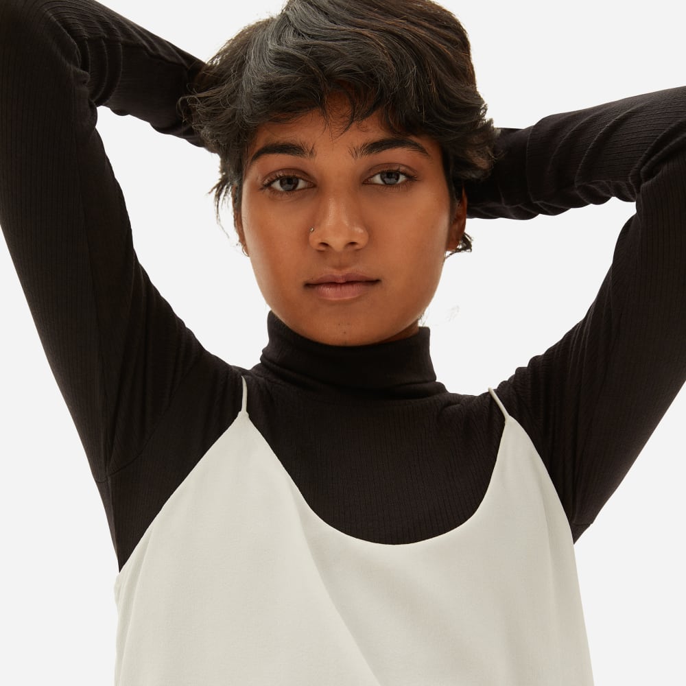 The Washable Clean Silk Cami | Grey White
