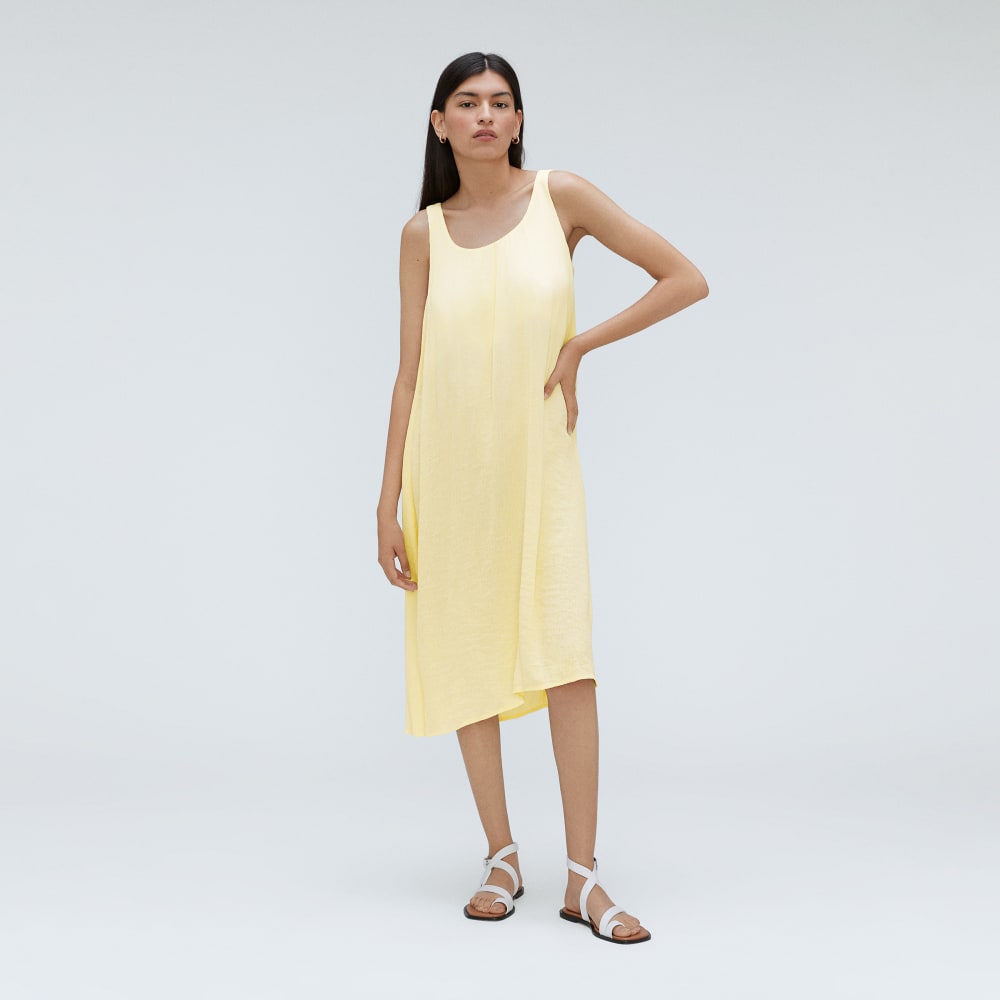 The Naia鈩?Ripple Tank Dress | Pastel Yellow