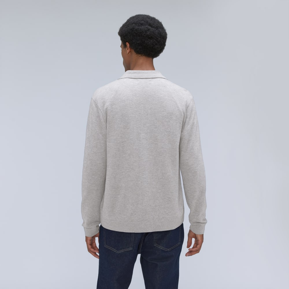 The Merino-Blend Sweater Polo | Heathered Grey