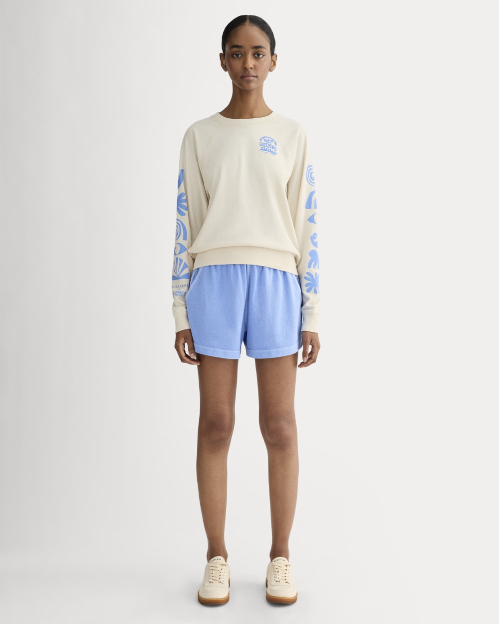 The ESENSMOD x Parks Project Off-Duty Long-Sleeve Tee | Natural / Granada Sky Blue