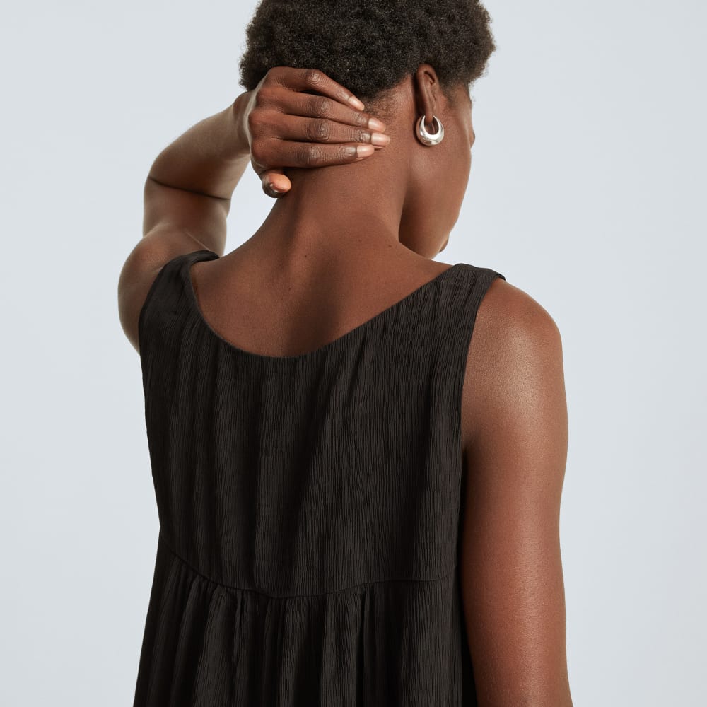 The Naia鈩?Ripple Tank Dress | Black