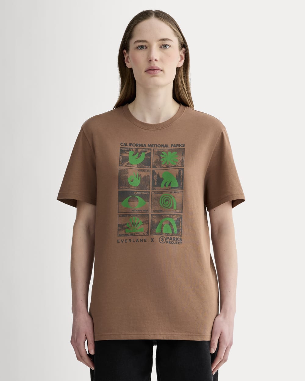 The ESENSMOD x Parks Project Essential Organic Crew | Brown / Green / Forged Iron