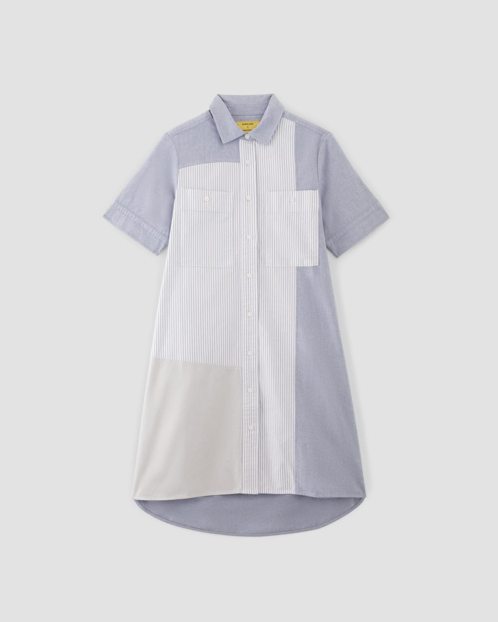 The ESENSMOD x Marques' Almeida Patchwork Daytripper Dress | Blue Stripe Patchwork