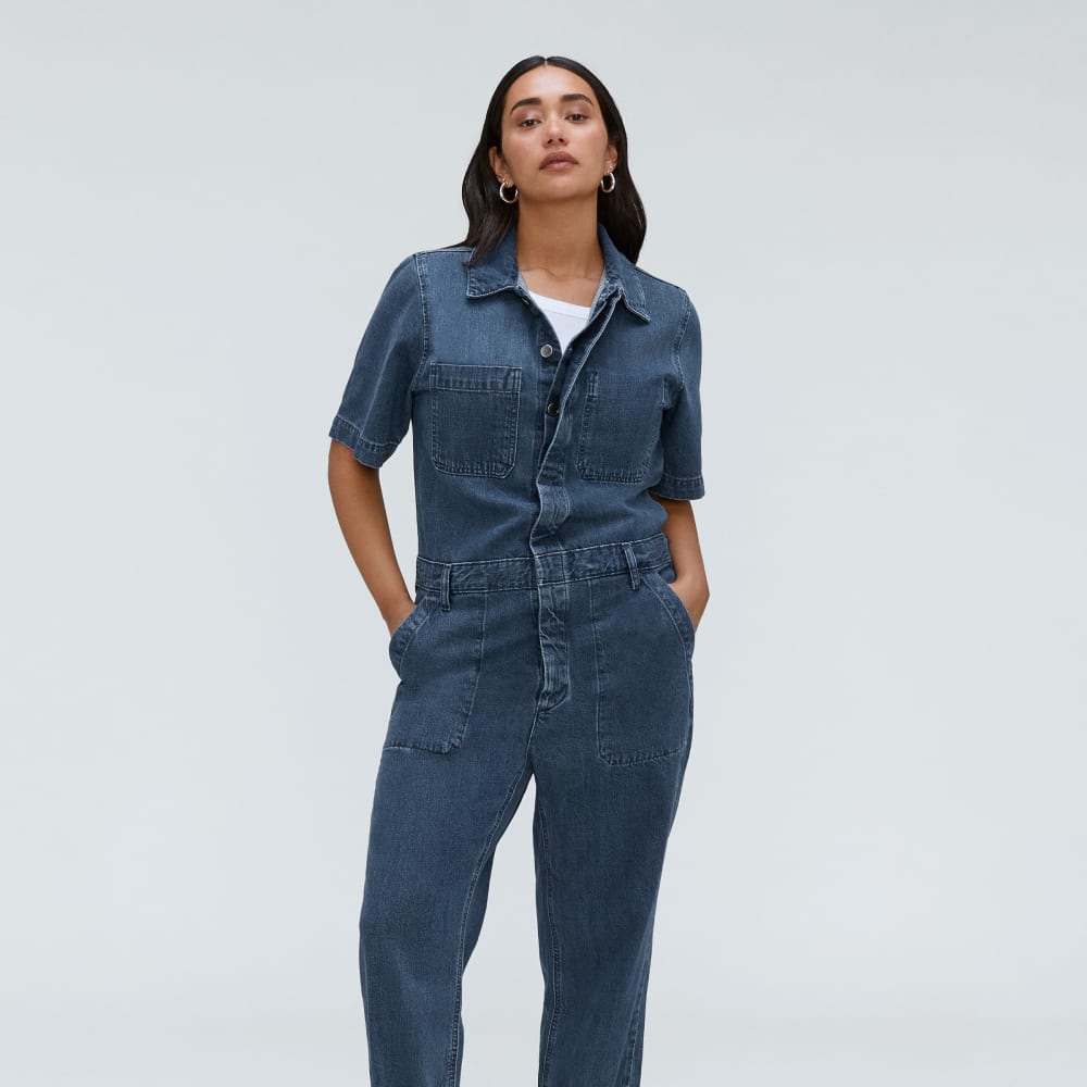 The Supersoft Jean Coverall | Work Blue