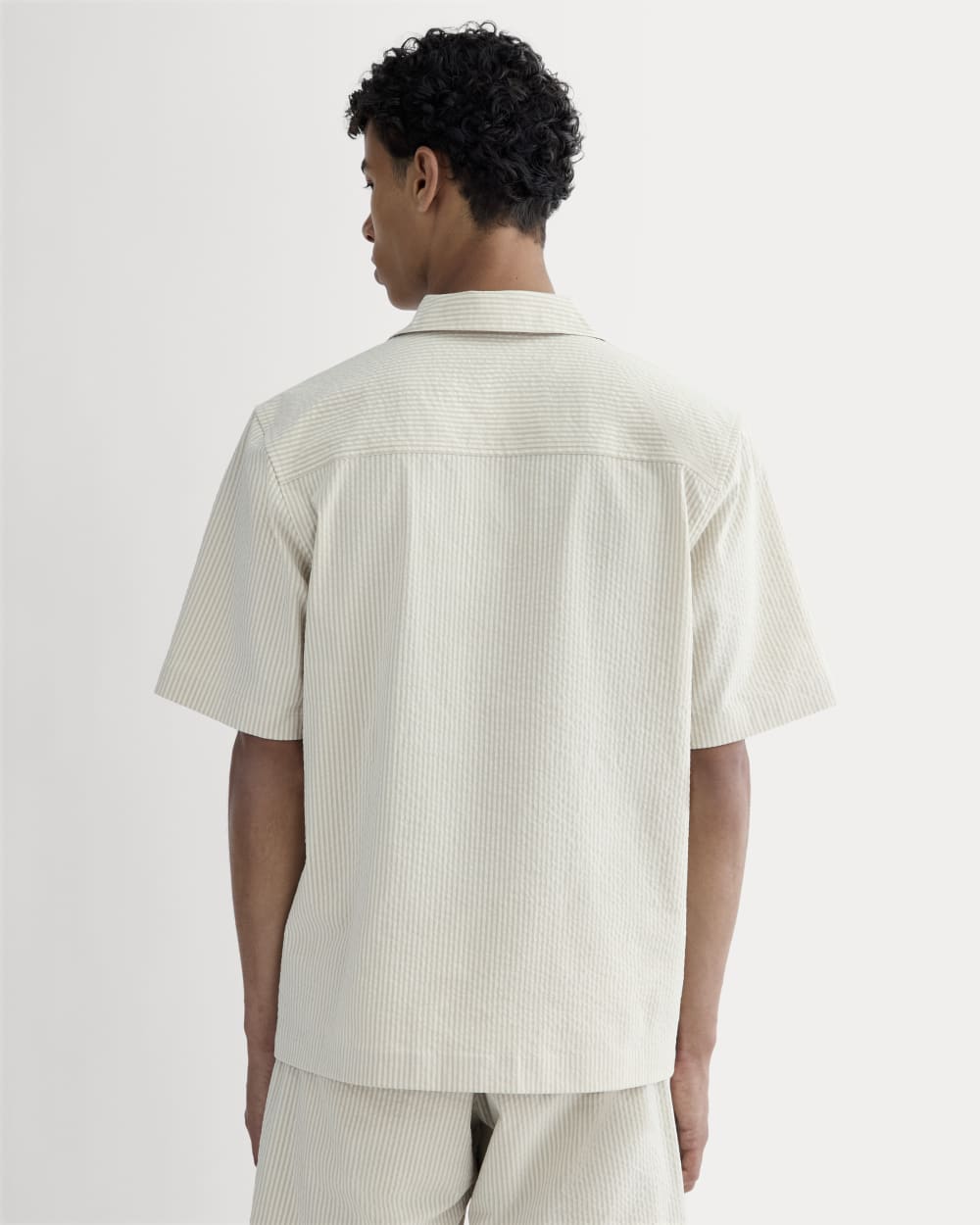 The Seersucker Resort Shirt | Trench Coat Khaki / Natural