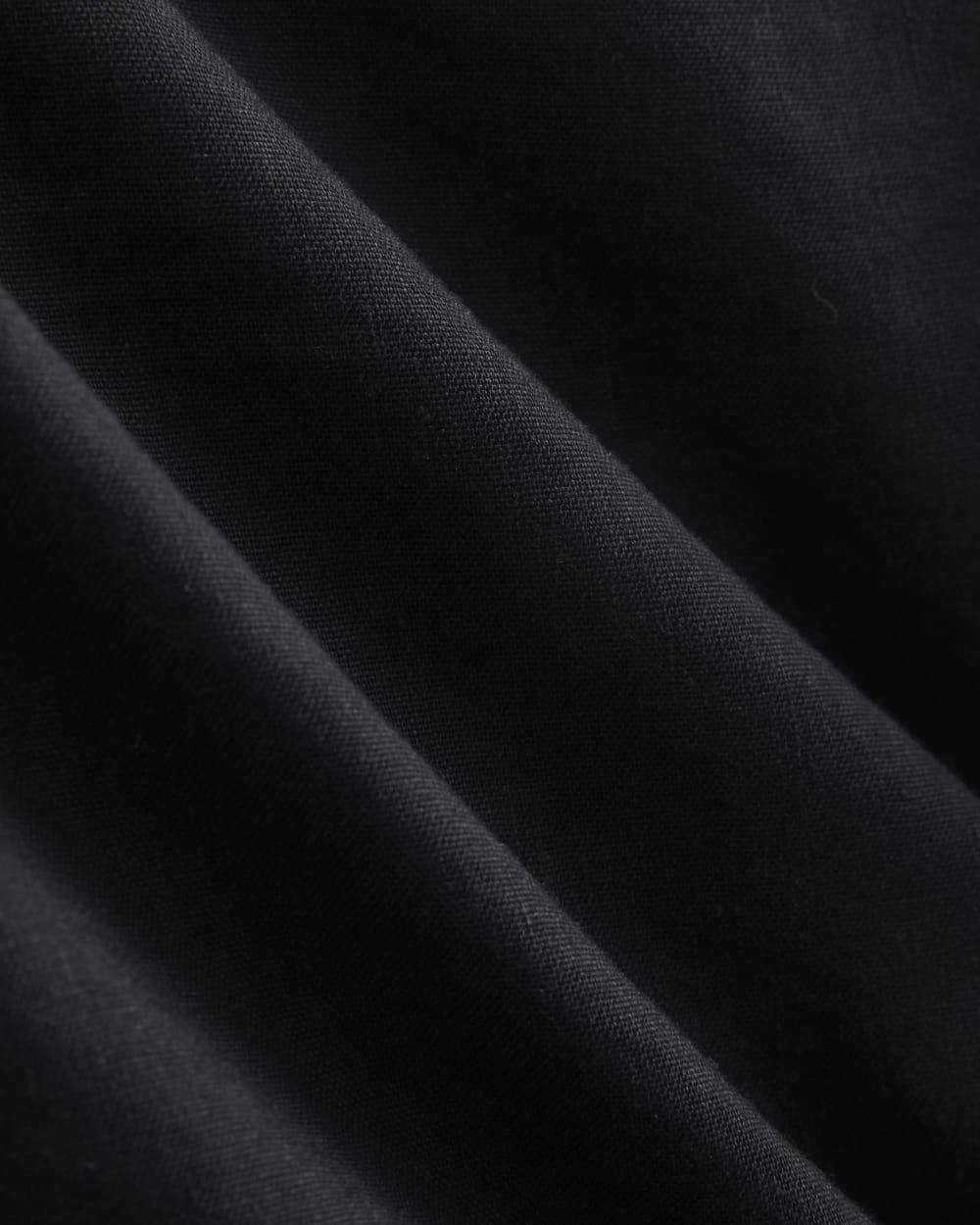 Tie-Neck Dress in Stretch Linen | Black