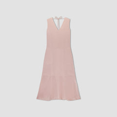 The Satin V-Neck Maxi Dress | Petal Pink