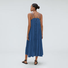 The Naia鈩?Ripple Tiered Maxi Dress | Deep Blue