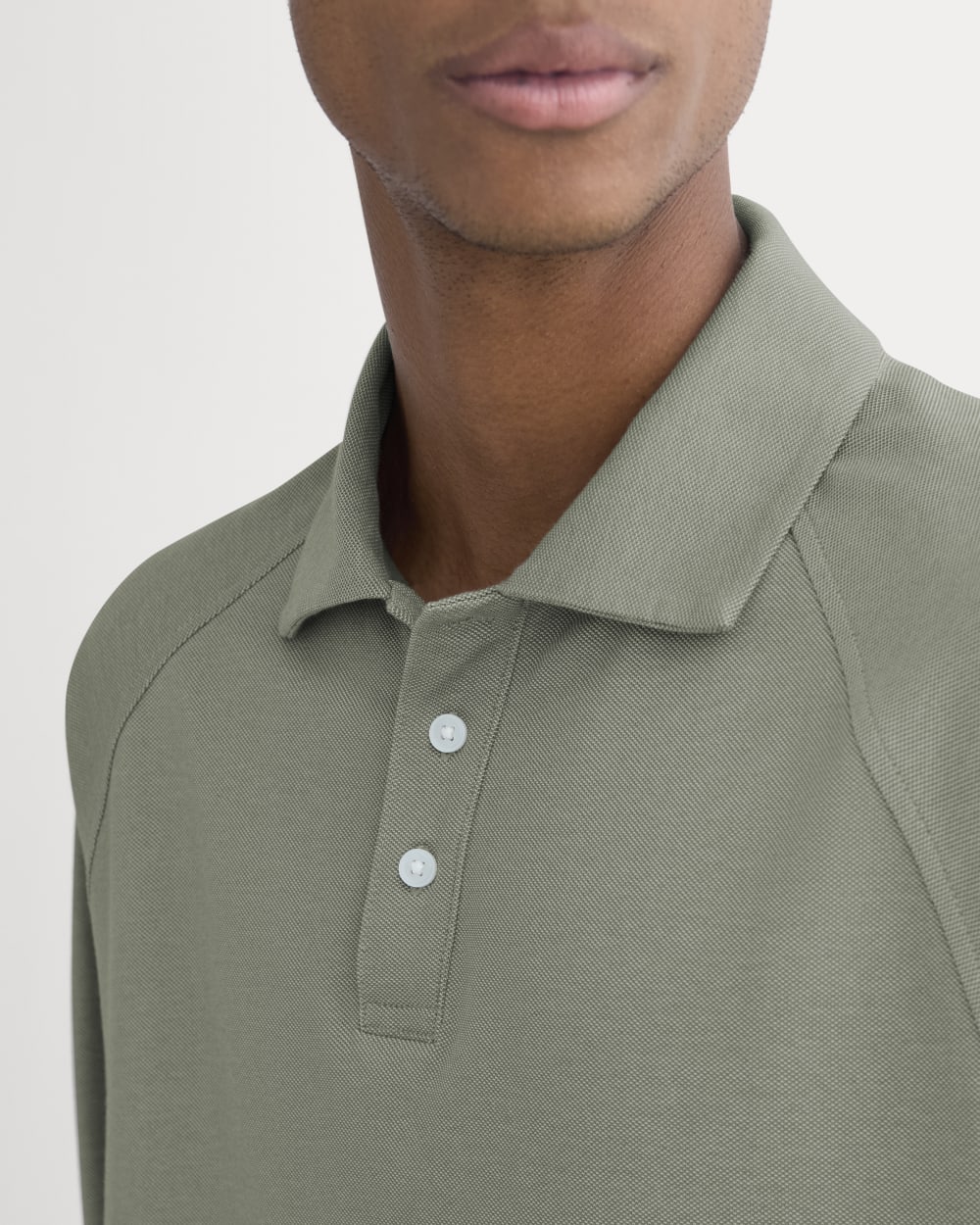 Startup Raglan Polo | Chambray Deep Lichen Green