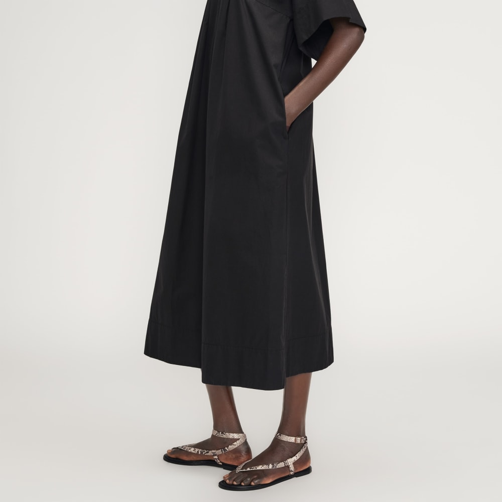 The Poplin Caftan Dress | Black